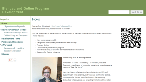 Screenshot from Blended and Online Program Development