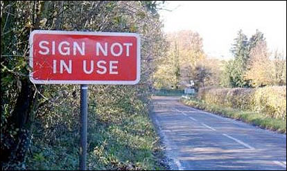 Sign not in use by the side of the road
